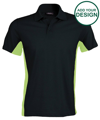 Flags short sleeve bi-colour polo shirt
