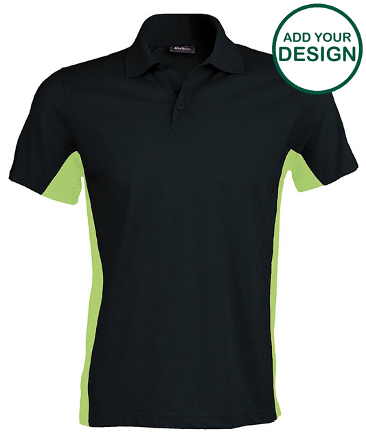 Flags short sleeve bi-colour polo shirt