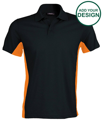 Flags short sleeve bi-colour polo shirt
