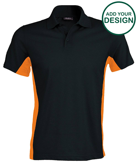 Flags short sleeve bi-colour polo shirt