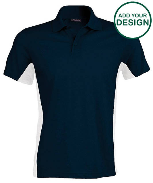 Flags short sleeve bi-colour polo shirt