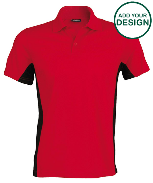 Flags short sleeve bi-colour polo shirt