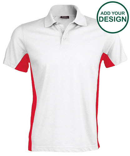 Flags short sleeve bi-colour polo shirt