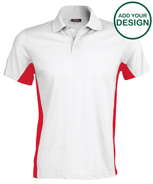 Flags short sleeve bi-colour polo shirt