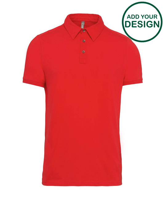 Jersey knit polo shirt