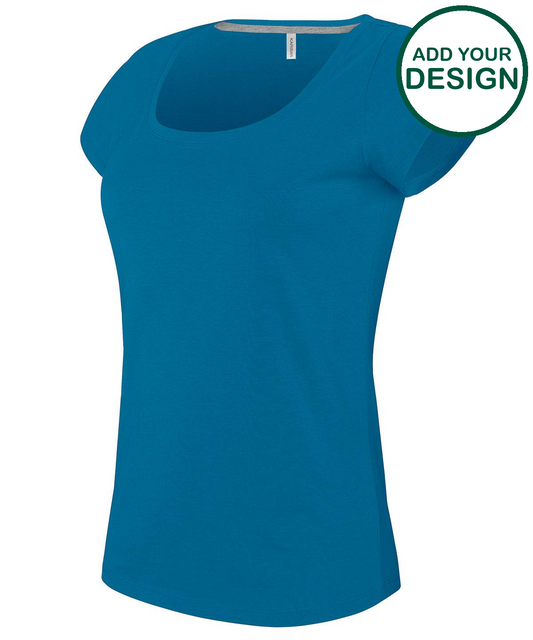 Ladies’ boat neck short-sleeved T-shirt