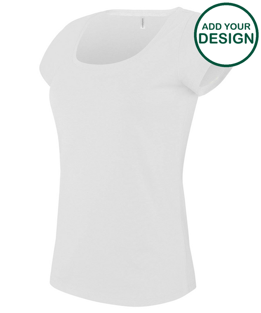 Ladies’ boat neck short-sleeved T-shirt