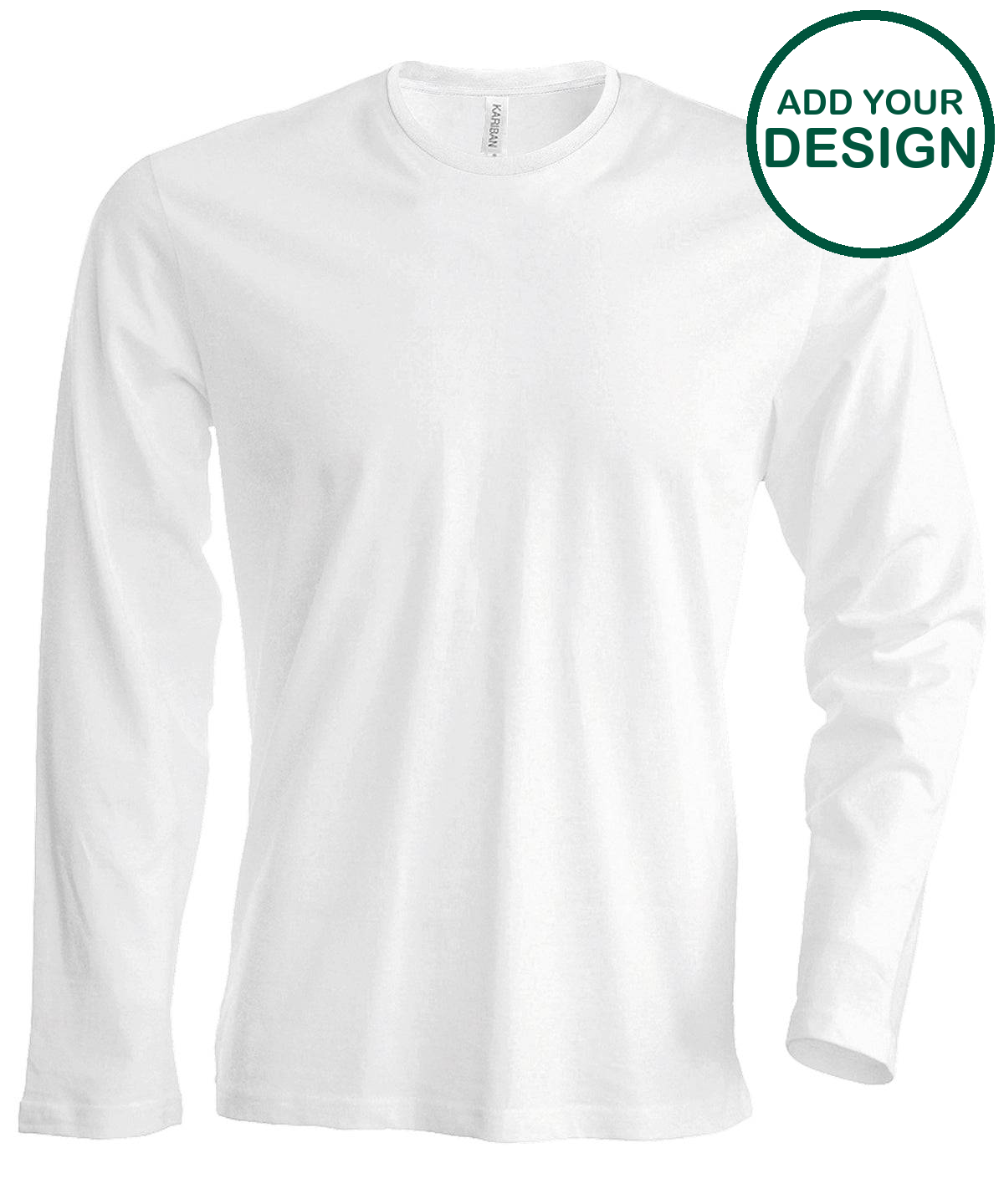 Men's long-sleeved crew neck T-shirt