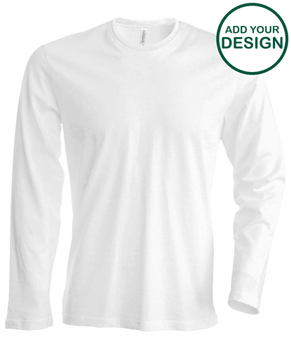 Men's long-sleeved crew neck T-shirt