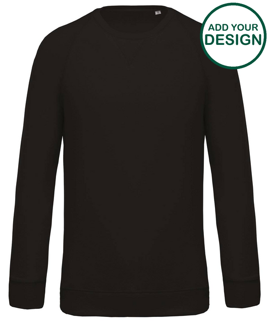 Men's organic cotton crew neck raglan sleeve sweatshirt