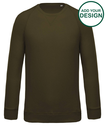 Men's organic cotton crew neck raglan sleeve sweatshirt