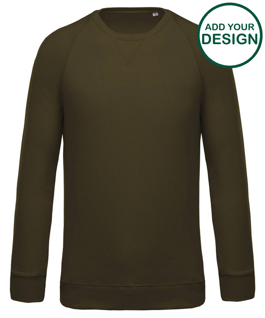 Men's organic cotton crew neck raglan sleeve sweatshirt