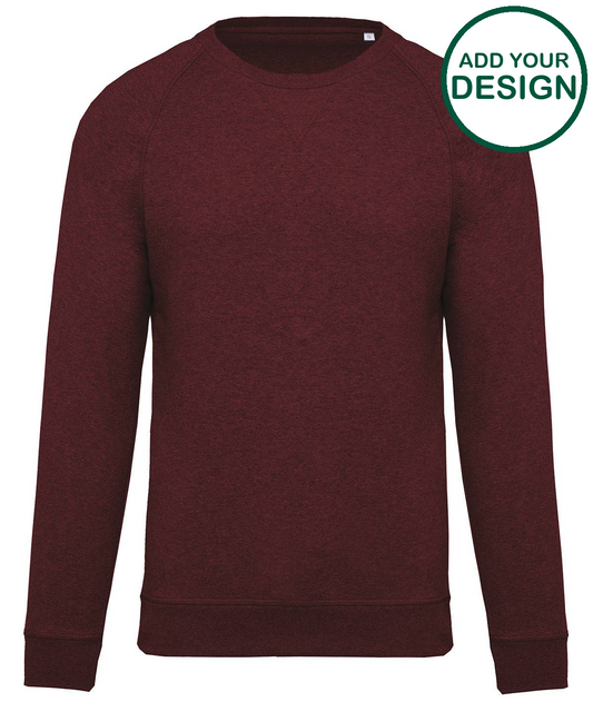 Men's organic cotton crew neck raglan sleeve sweatshirt