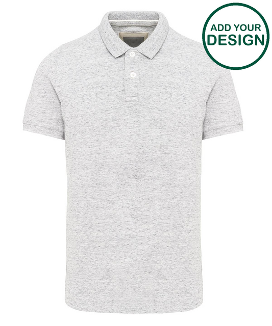 Men's vintage short sleeve polo shirt