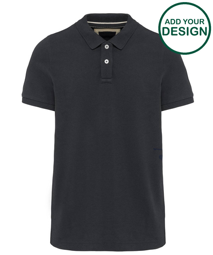 Men's vintage short sleeve polo shirt