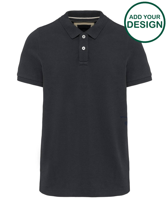 Men's vintage short sleeve polo shirt