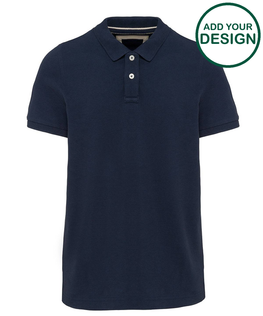 Men's vintage short sleeve polo shirt