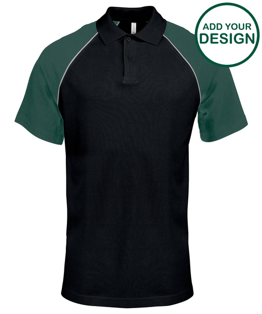 Polo baseball contrast polo shirt