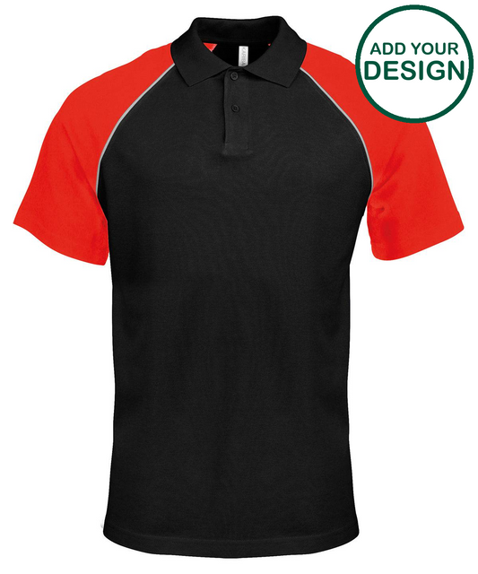 Polo baseball contrast polo shirt