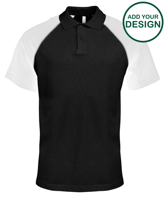 Polo baseball contrast polo shirt