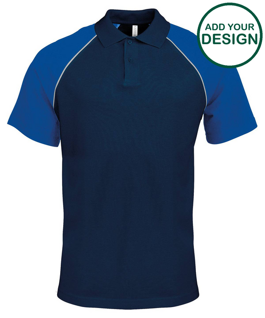 Polo baseball contrast polo shirt