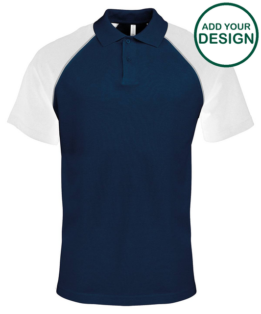 Polo baseball contrast polo shirt