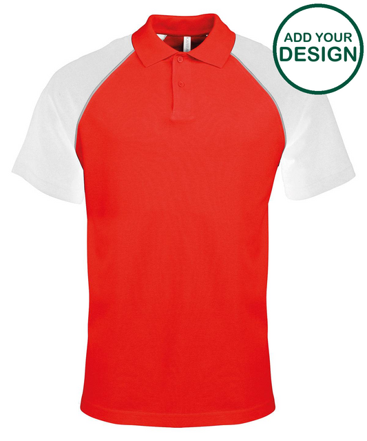 Polo baseball contrast polo shirt