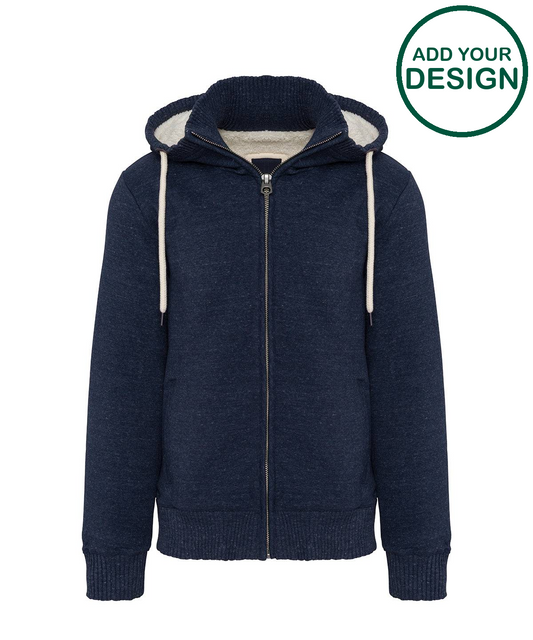 Vintage sherpa-lined fleece jacket