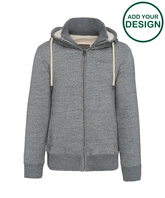 Vintage sherpa-lined fleece jacket