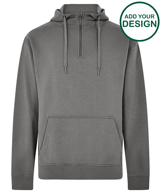 Regular fit 1/4 zip hoodie