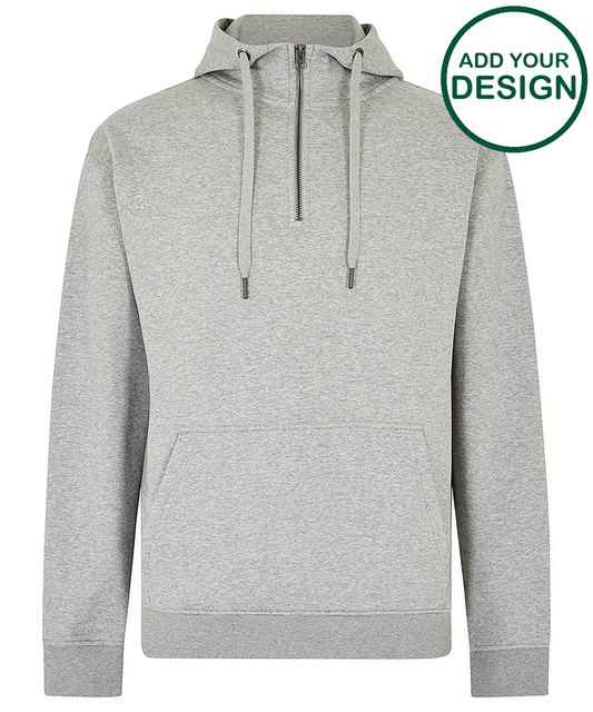 Regular fit 1/4 zip hoodie