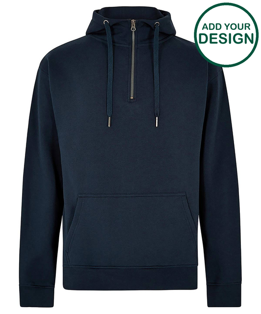 Regular fit 1/4 zip hoodie