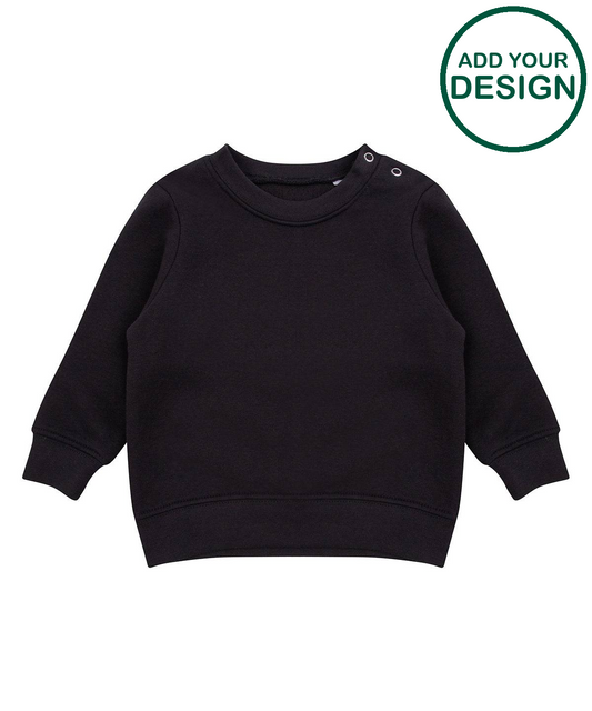 Crew neck sweatshirt with shoulder poppers