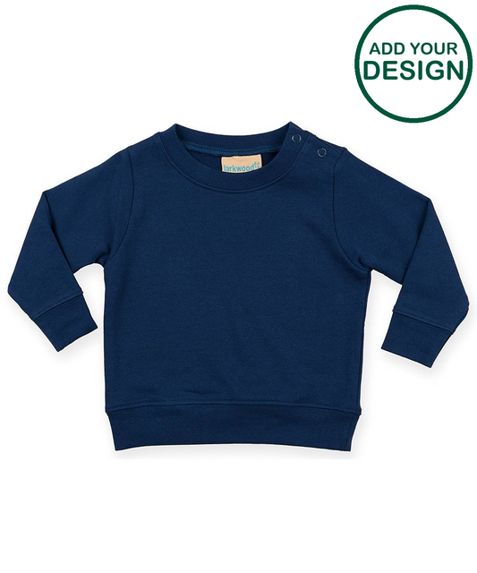 Crew neck sweatshirt with shoulder poppers