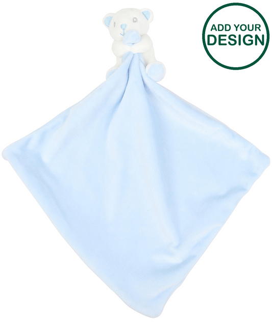 Baby animal comforter with rattle