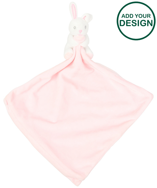 Baby animal comforter with rattle