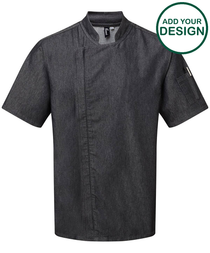Chef's zip-close short sleeve jacket