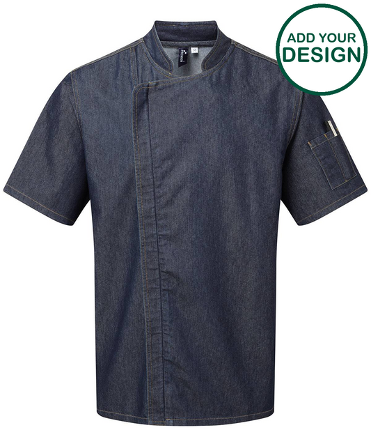 Chef's zip-close short sleeve jacket