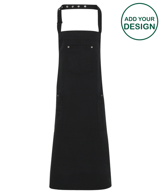 Chino cotton bib apron