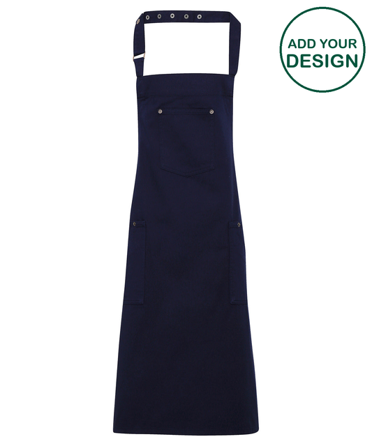 Chino cotton bib apron