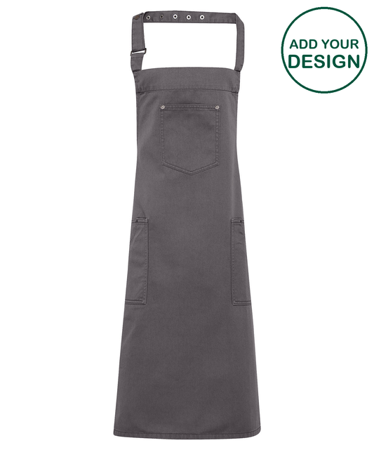 Chino cotton bib apron