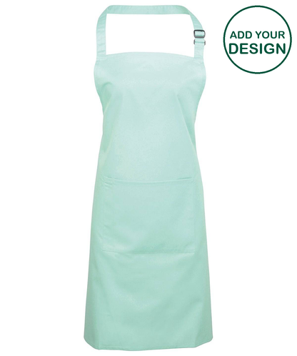 Colours bib apron with pocket