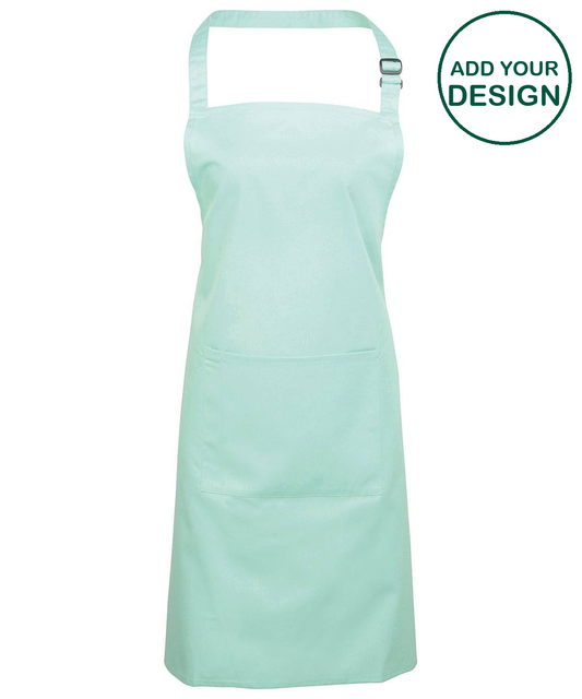 Colours bib apron with pocket