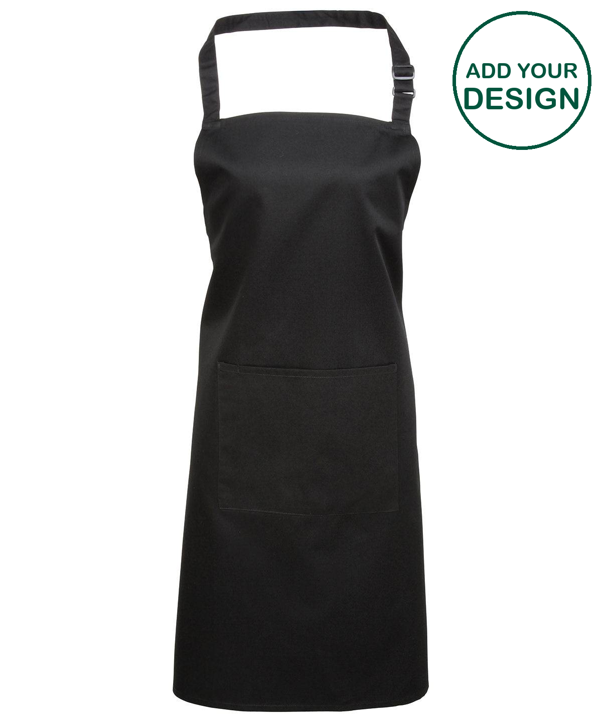 Colours bib apron with pocket