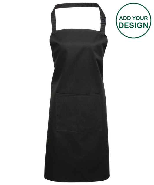 Colours bib apron with pocket