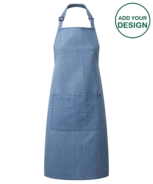 Colours bib apron with pocket