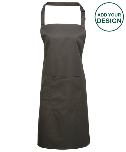 Colours bib apron with pocket
