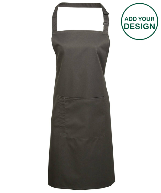 Colours bib apron with pocket