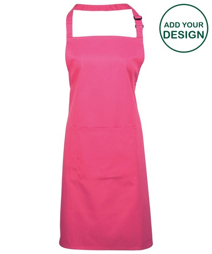 Colours bib apron with pocket