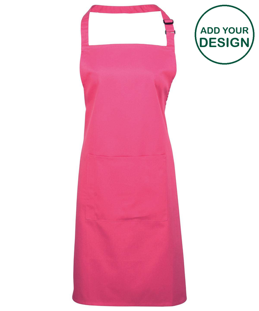 Colours bib apron with pocket